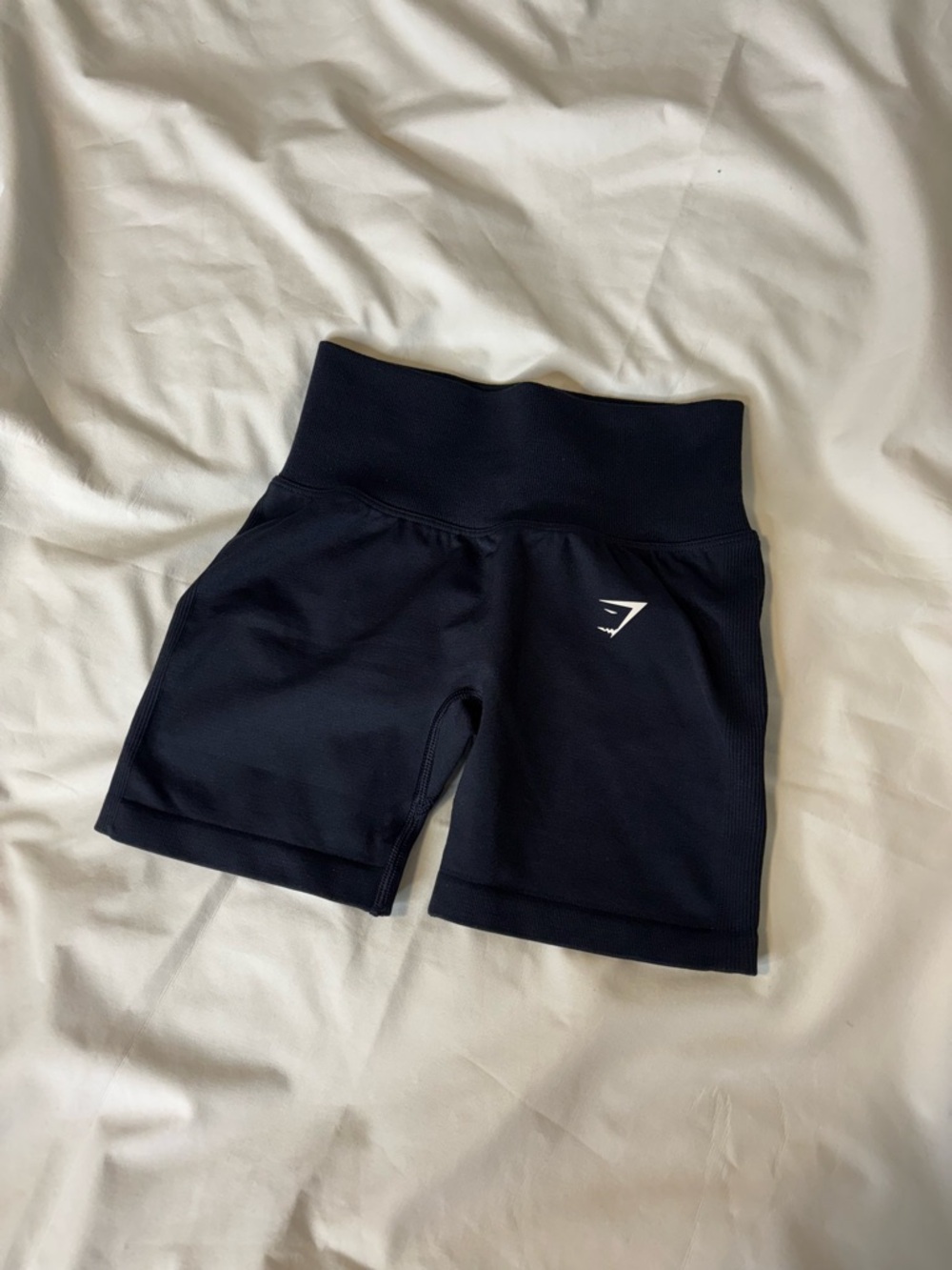 Gymshark Lift Seamless Shorts in Midnight Blue/Black Marl